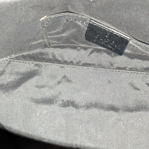 Gucci Nylon Shoulder Purse Handbag Black Vintage VGC with COA - Picture 5 of 16